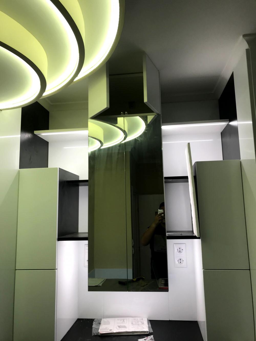 монтаж на скрито осветление в шкафове