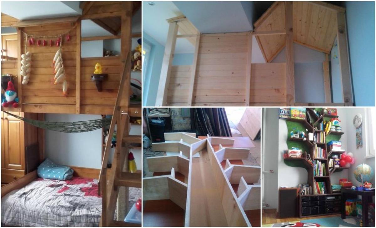 Вдъхновяващ проект побира цяла къщичка с дърво в детската стая