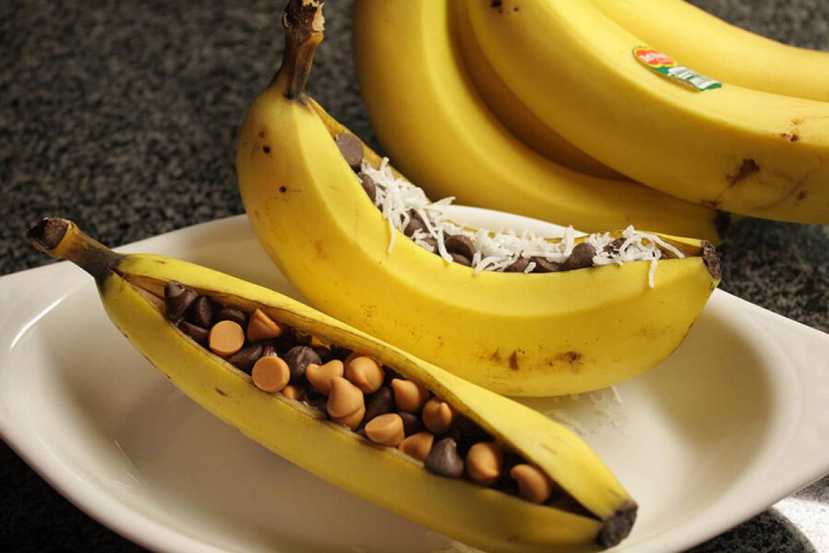 Лесна и бърза рецепта за десерт - банан с течен шоколад