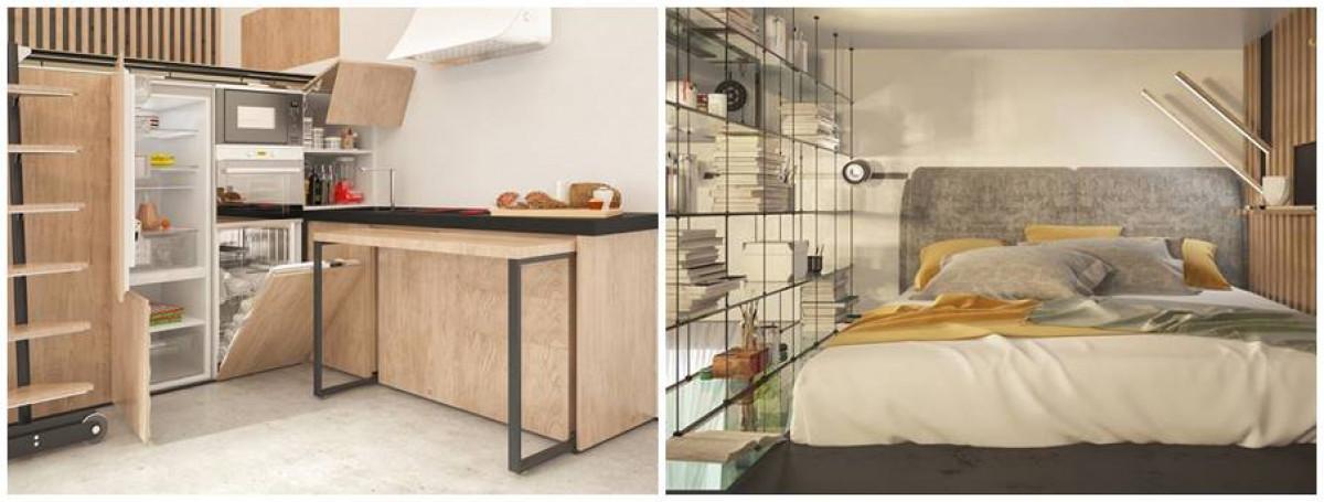 Кухнята и спалнята се губят от погледа ви?