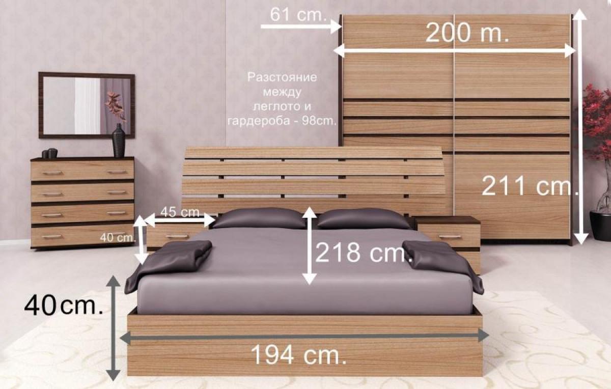 Основни размери на мебелите при избор на голямо легло