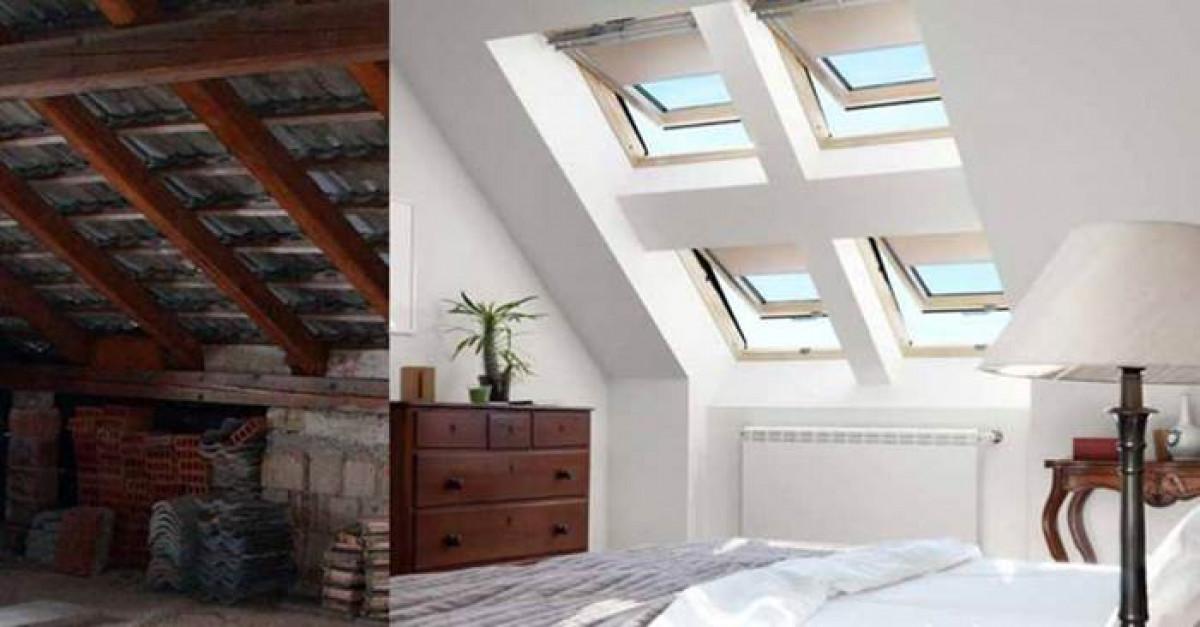 Как да превърнете тъмния и прашен таван в най-светлата стая в дома