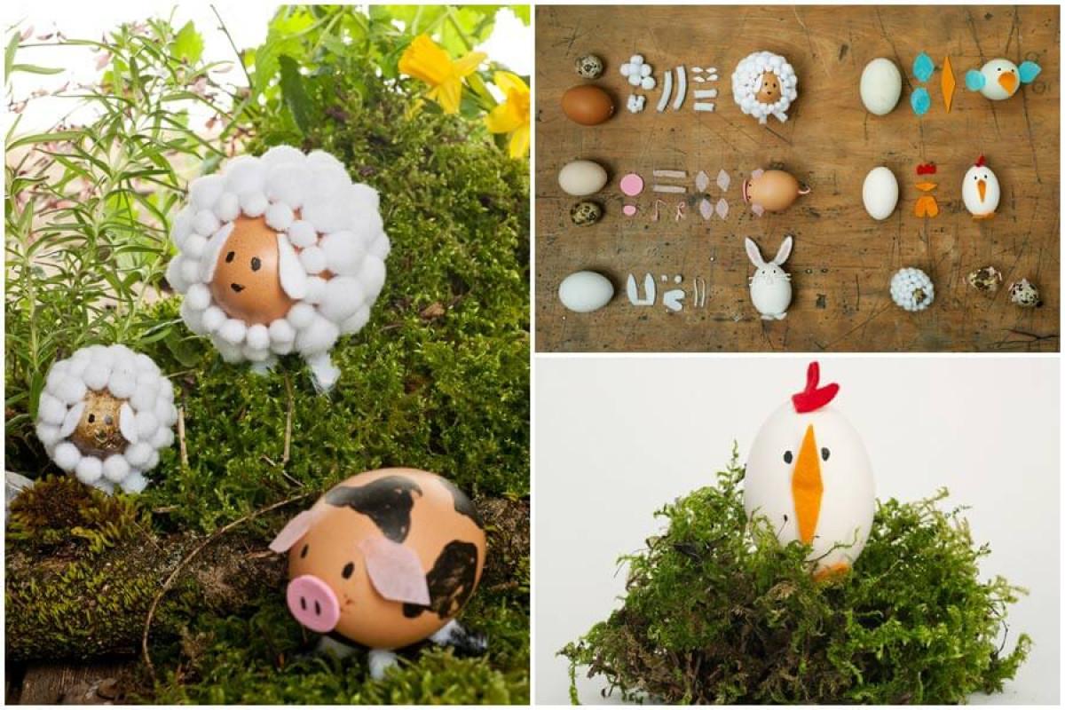 Сътворете симпатични животни от кухи яйчени черупки