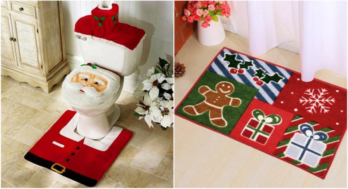Усетете празника под краката си с коледно килимче за баня!