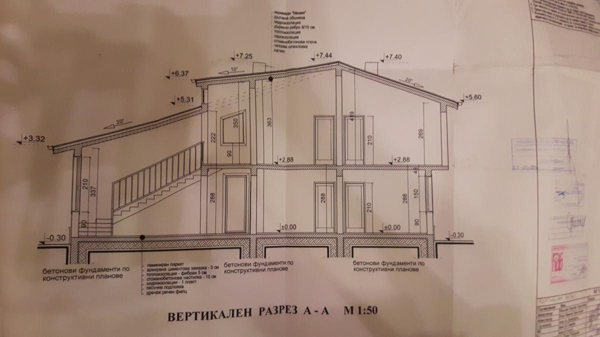 Разрез на къщата