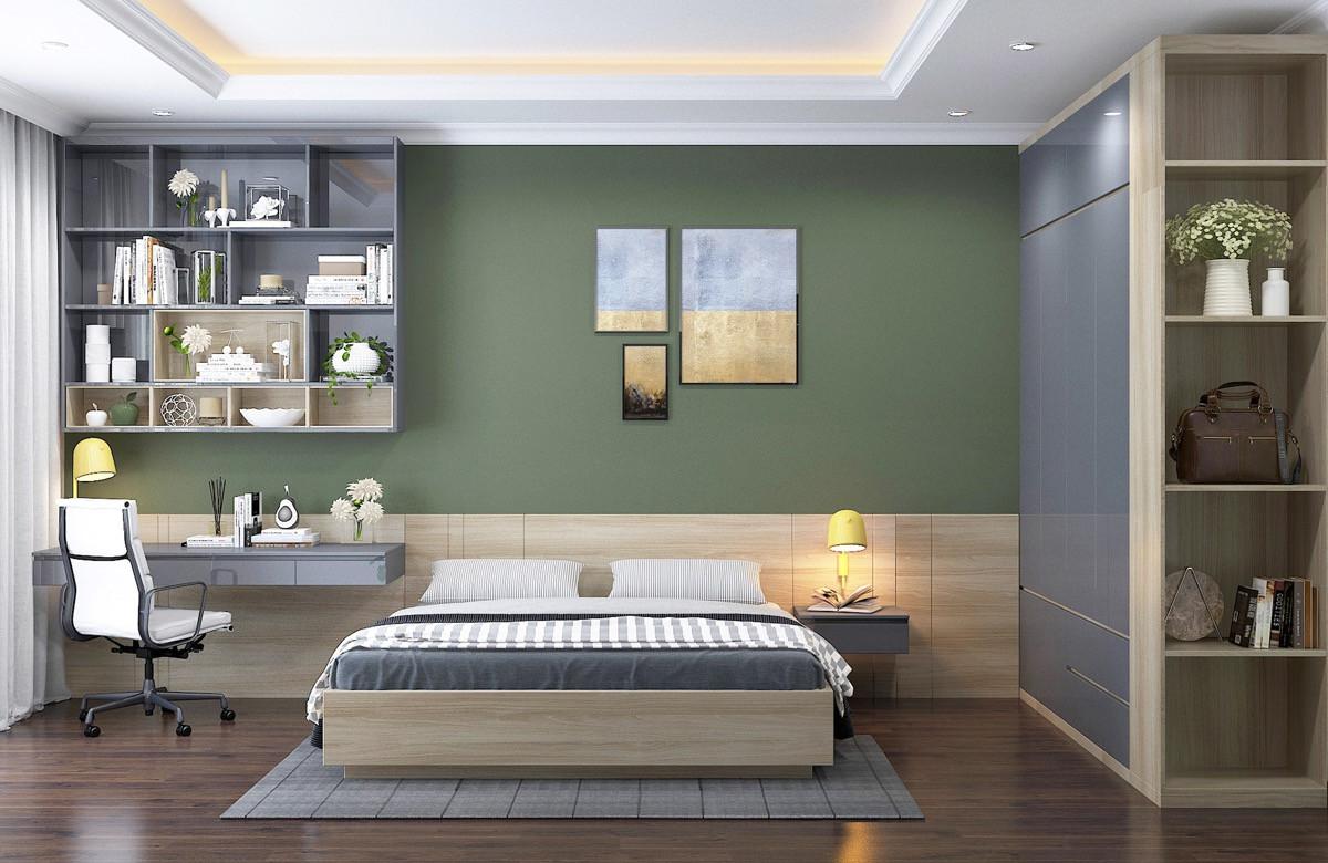 Елегантна визия на спалня в зелено