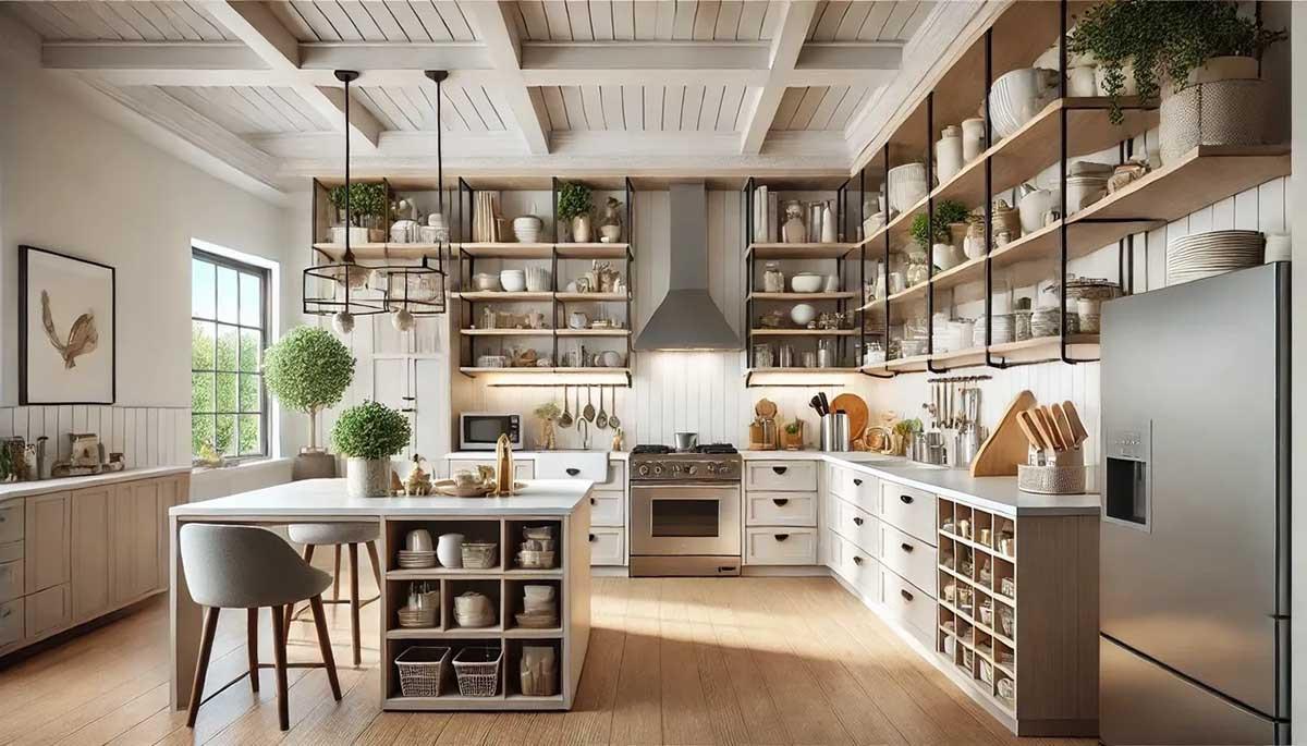 Отворени рафтове или затворени шкафове? Най-доброто решение за вашата кухня