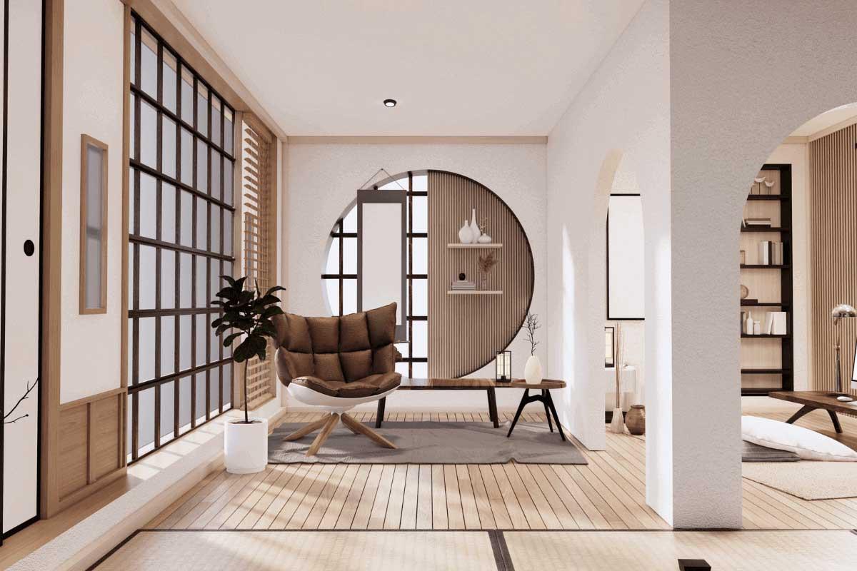 Ключови елементи на интериора Wabi-Sabi