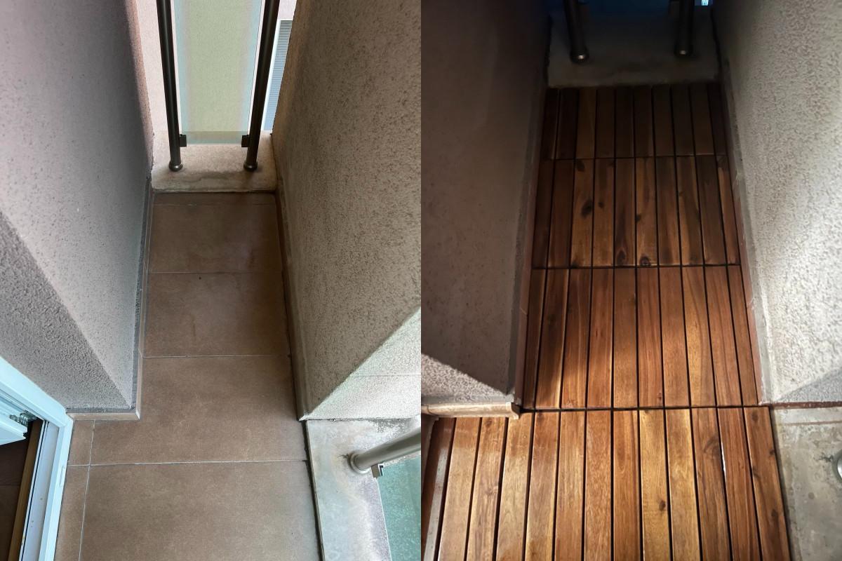 Монтаж на декинг и первази (преди и след)1