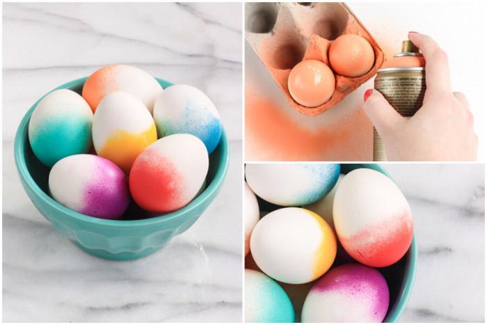 Оригинални великденски яйца с преливащи цветове