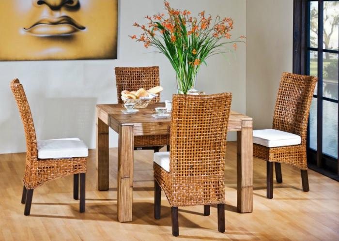 3. Плетени или бамбукови мебели