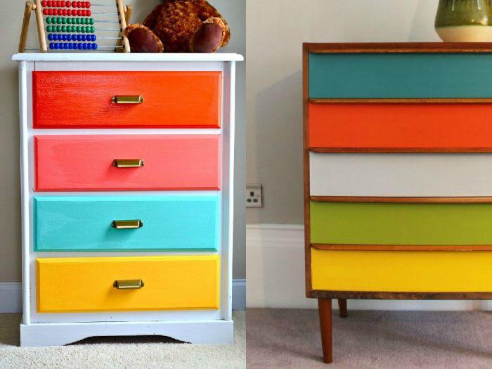Създайте настроение с многоцветни чекмеджета