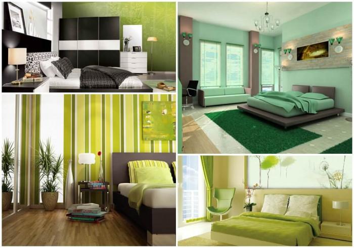 Магията на зеления цвят в спалнята