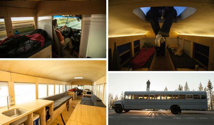 Уютен малък дом - новото лице на стар училищен автобус