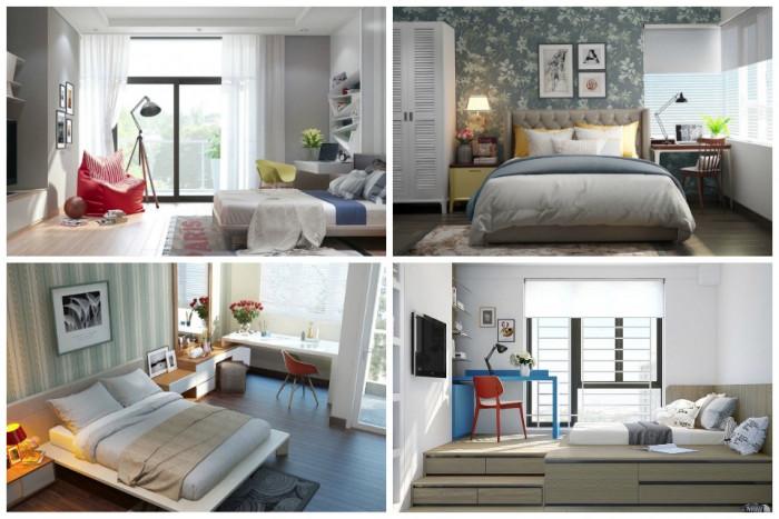 Няколко вдъхновяващи дизайнерски идеи за спални с работно помещение