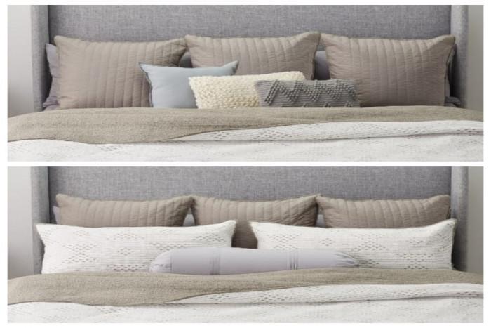 Как да подредите възглавници върху кралско легло?