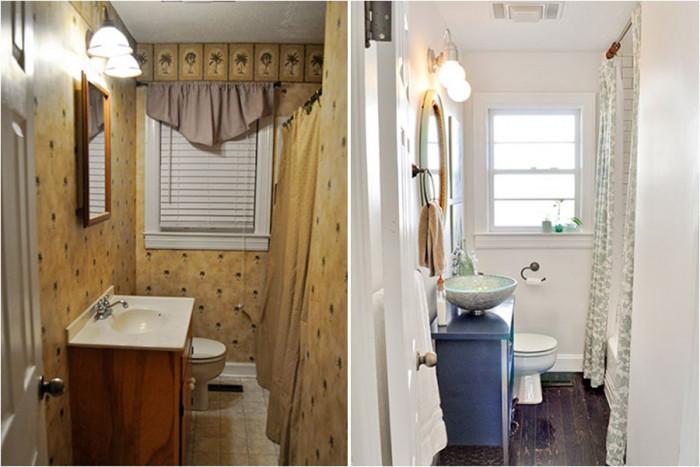 Преди и след: впечатляващо преобразяване на малка баня