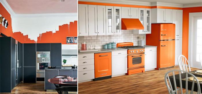 Оранжевият цвят в кухнята