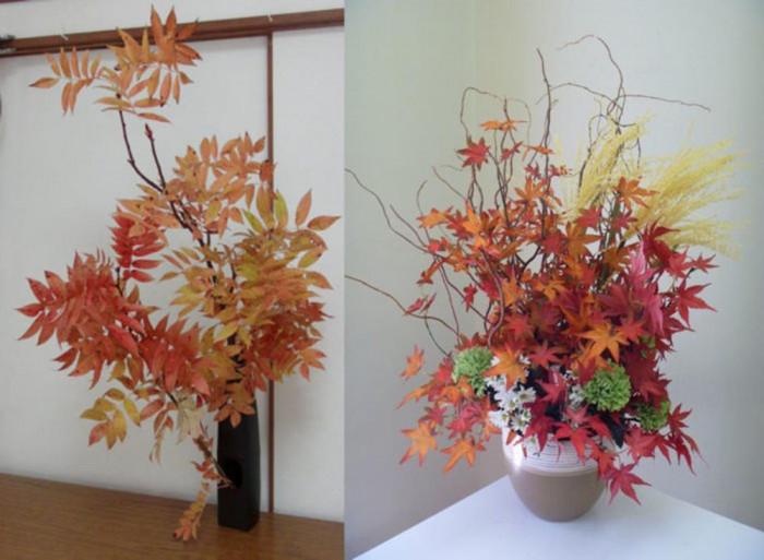 Направете си грациозни икебани от есенни листа