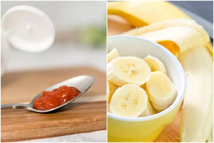 Кетчуп и банани за почистване на сребърни повърхности