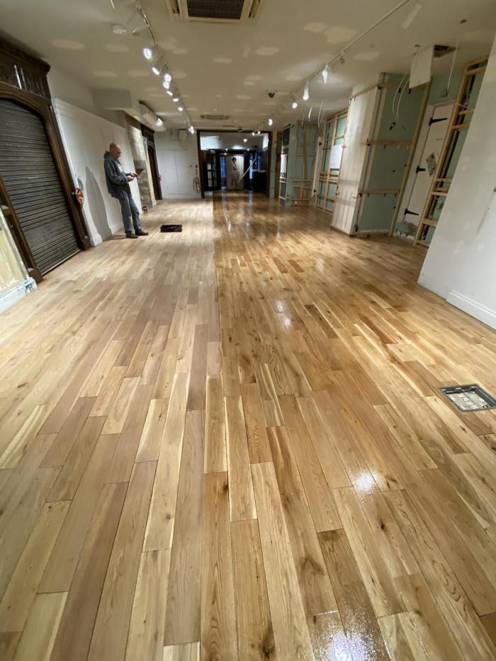 after sanding - in process of varnishing