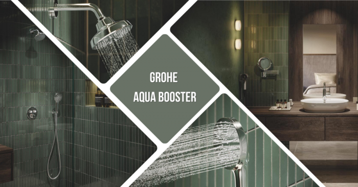 Умен душ за модерната баня: GROHE AquaBooster съчетава икономия и  комфорт