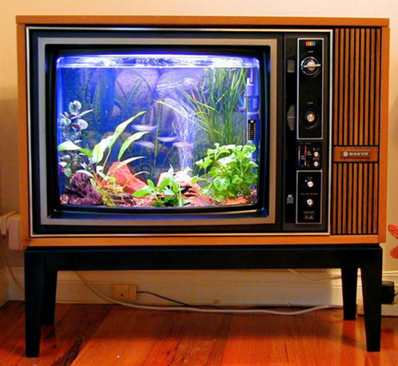 Направете аквариум от стария си телевизор