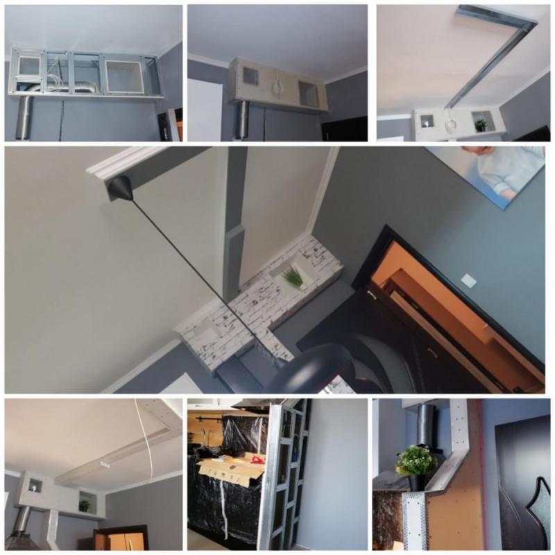 Скриване на въздуховод на абсорбатор и преградна стеничка