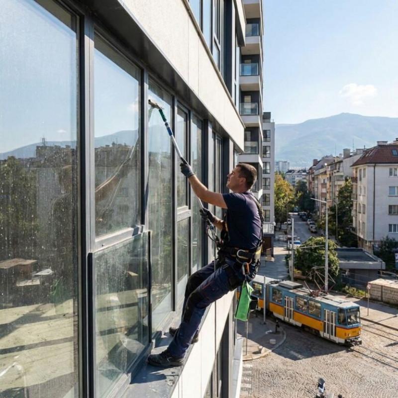 Професионално почистване на стъкла