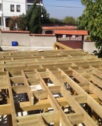 Дървена носеща конструкция на еднофамилна къща