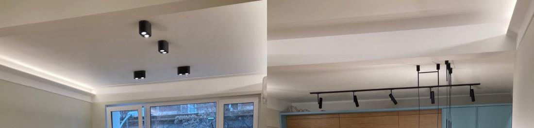 Завършен кадър на цялостен ремонт на всекидневна