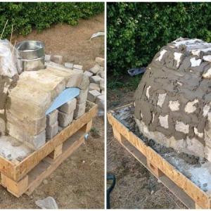 Поставете комина и довършете циментирането