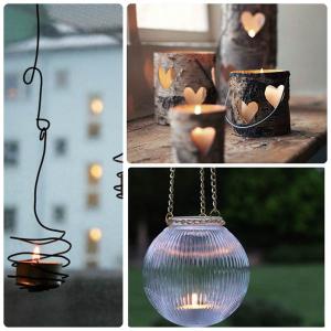 Поставки за свещи с подръчни материали