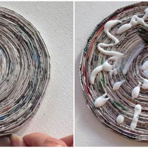 Оформете основата на купичката от вестници - стъпки 7 и 8