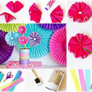 Превърнете хартиените формички за мъфини в ефектен цветен букет за детската