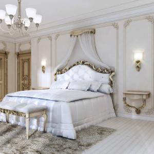 Класически стил в бялата спалня