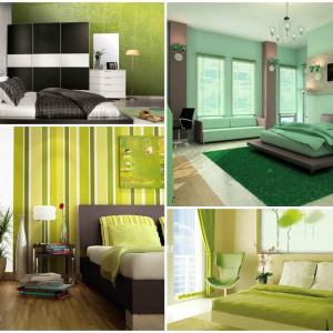 Магията на зеления цвят в спалнята