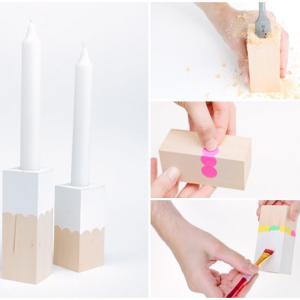 Направете си невероятни дървени свещници