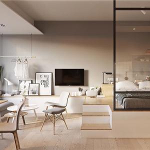 Добре оползотвореното пространство в едностайния апартамент