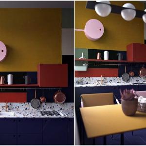 Комбинация от цветове в пролетната кухня