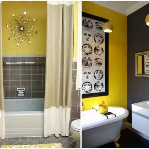 Артистично вдъхновение за вашата баня в жълто