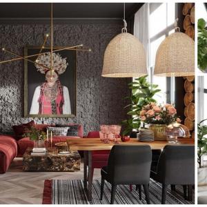 Уютна обстановка и впечатляващ дизайн в модерен рустик апартамент
