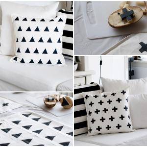 Минималистични възглавнички в черно и бяло