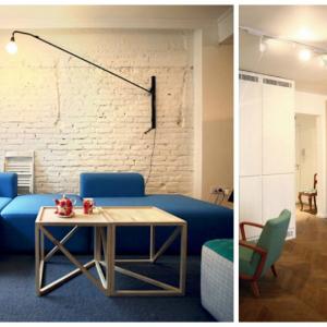 Малка кухня, цветни акценти и семпло обзавеждане в софийско жилище