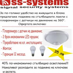 Осветление за входове и мазета