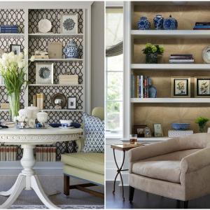 Ниша за съхранение, декорирана с тапет