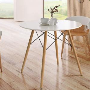 6. Кръгла маса с бял плот