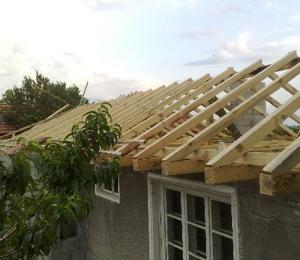 Лежащ покрив - конструкция