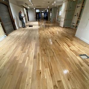 after sanding - in process of varnishing