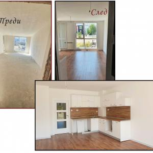 Дизайн, довършителни работи и монтаж на кухня в ново строителство